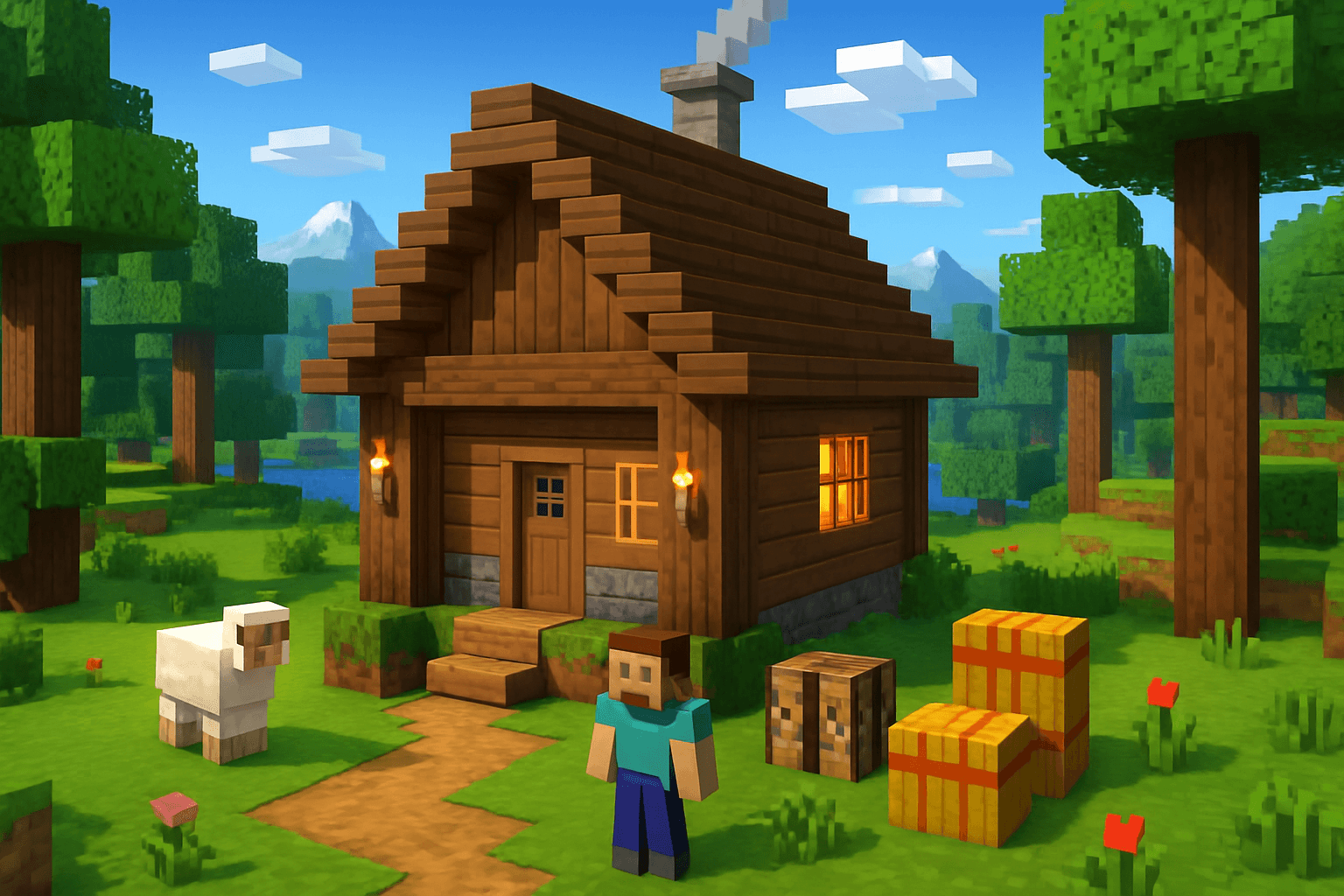 Cozy Cabin Build Tutorial for Minecraft