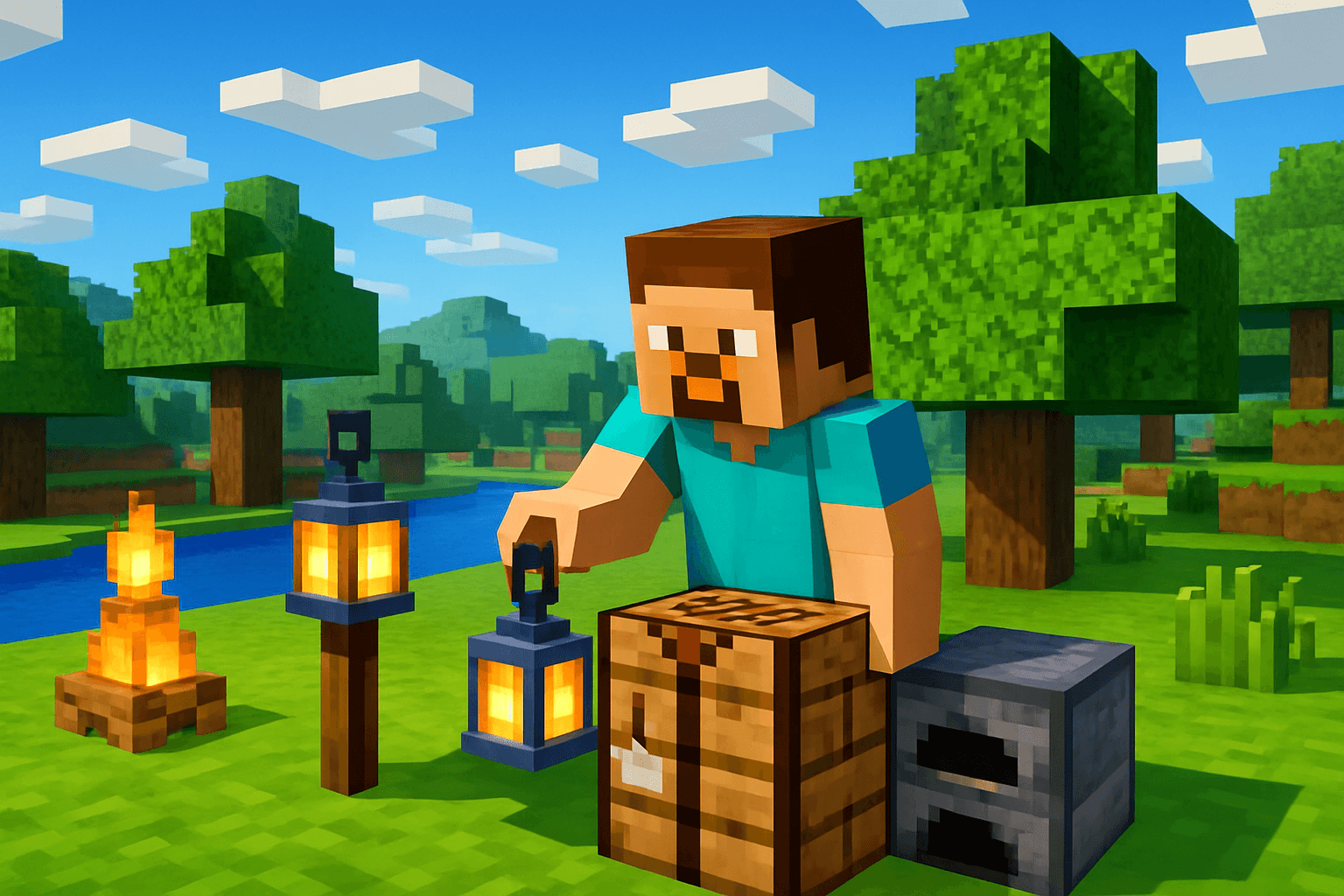 How to Make a Lantern in Minecraft
